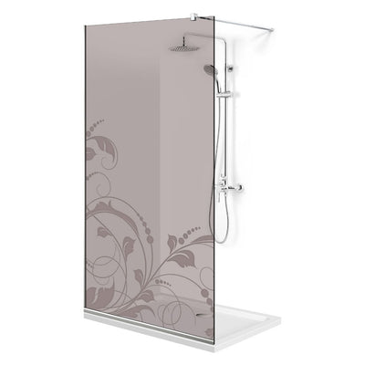 Paravan dus Walk-in, Perete dus  Inox, #Bronz #Bronz