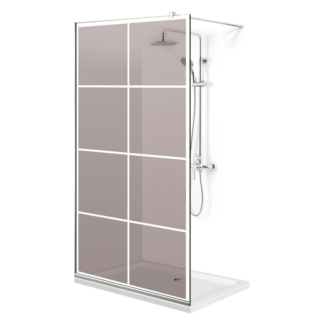 Paravan dus Walk-in, Perete dus  Inox, #Bronz #Bronz
