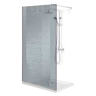 Paravan dus Walk-in, Perete dus  Inox, #Gri #Szürke