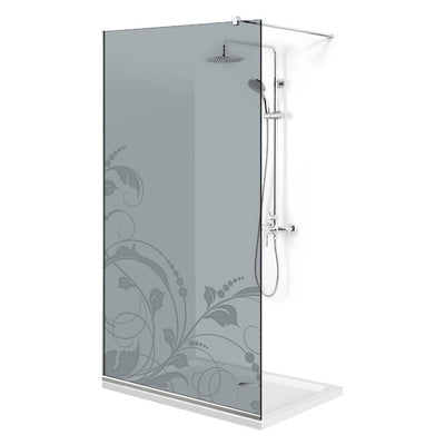 Paravan dus Walk-in, Perete dus  Inox, #Gri #Szürke