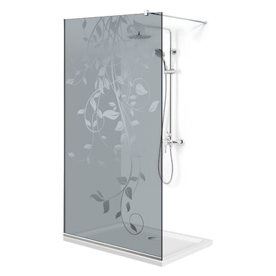 Paravan dus Walk-in, Perete dus  Inox, #Gri #Szürke