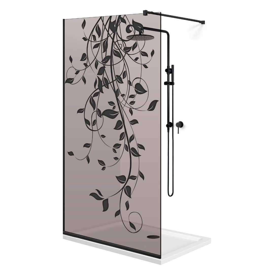 Paravan dus Walk-in, Perete dus  Negru, #Bronz #Bronz