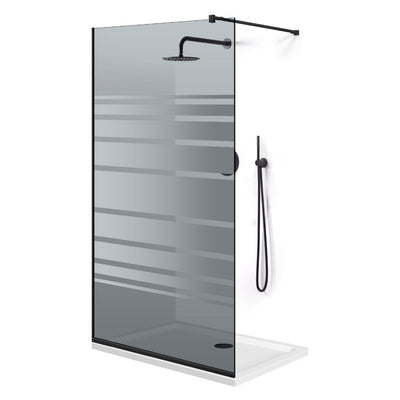 Paravan dus Walk-in, Perete dus  Negru, #Gri #Szürke