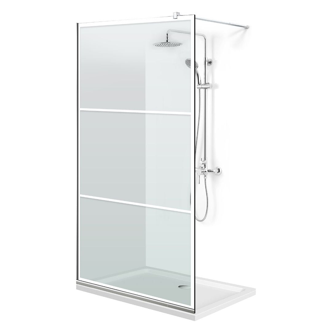 Paravan dus Walk-in, Perete dus  Inox, #Clara