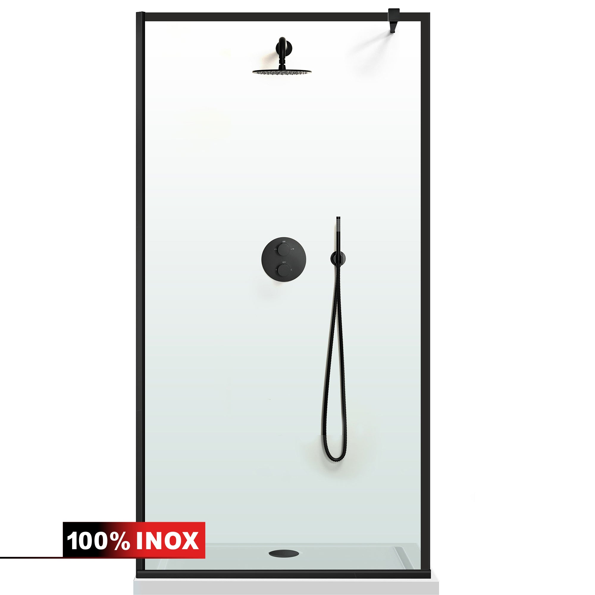 Paravan dus Walk-in, Perete dus Negru, #Clara