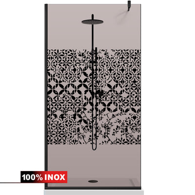 Paravan dus Walk-in, Perete dus  Negru, #Bronz #Bronz