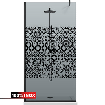 Paravan dus Walk-in, Perete dus  Negru, #Gri #Szürke