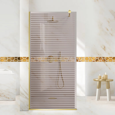 Paravan dus Walk-in, Perete dus  Auriu, #Bronz #Bronz