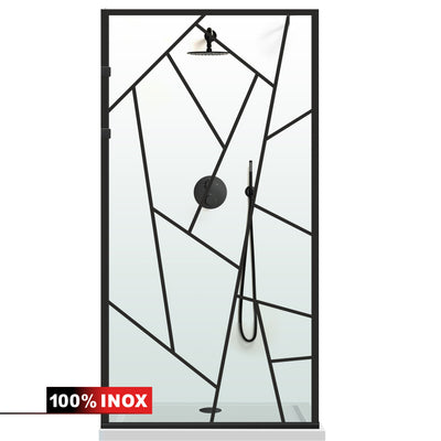 Paravan dus Walk-in, Perete dus Inox, #Clara #Víztiszta