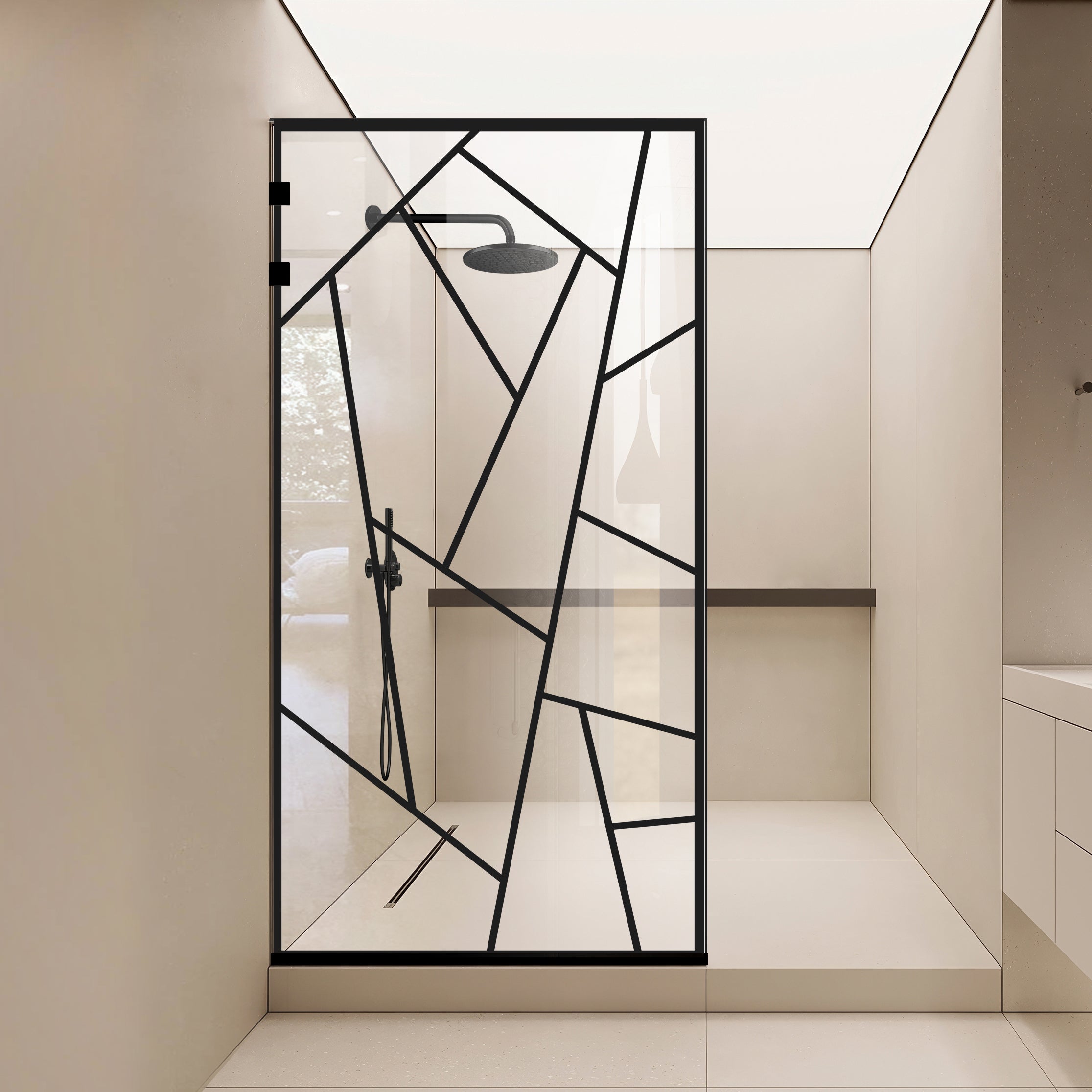 Paravan dus Walk-in, Perete dus Inox, #Clara #Víztiszta