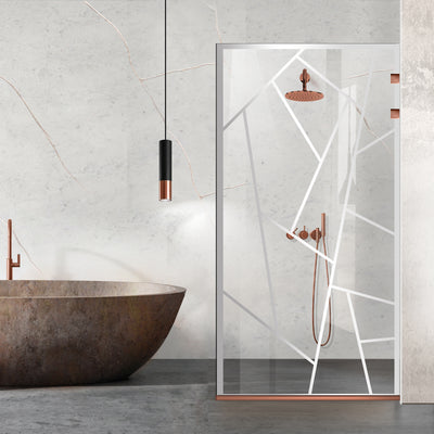 Paravan dus Walk-in, Perete dus Inox, negru mat, #Clara #Víztiszta