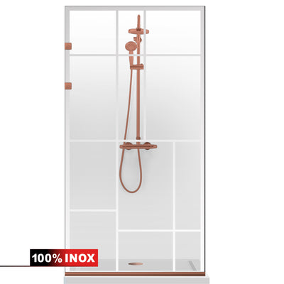 Parois de Douche Walk-in, Paroi de douche en Acier inoxydable, noir mat, #Clair