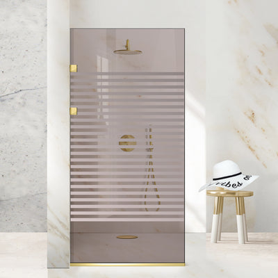 Shower Screens Walk-in, Stainless steel shower wall, gold #Bronze