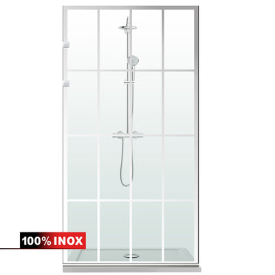 Parois de Douche Walk-in, Paroi de douche en Acier inoxydable, #Clair