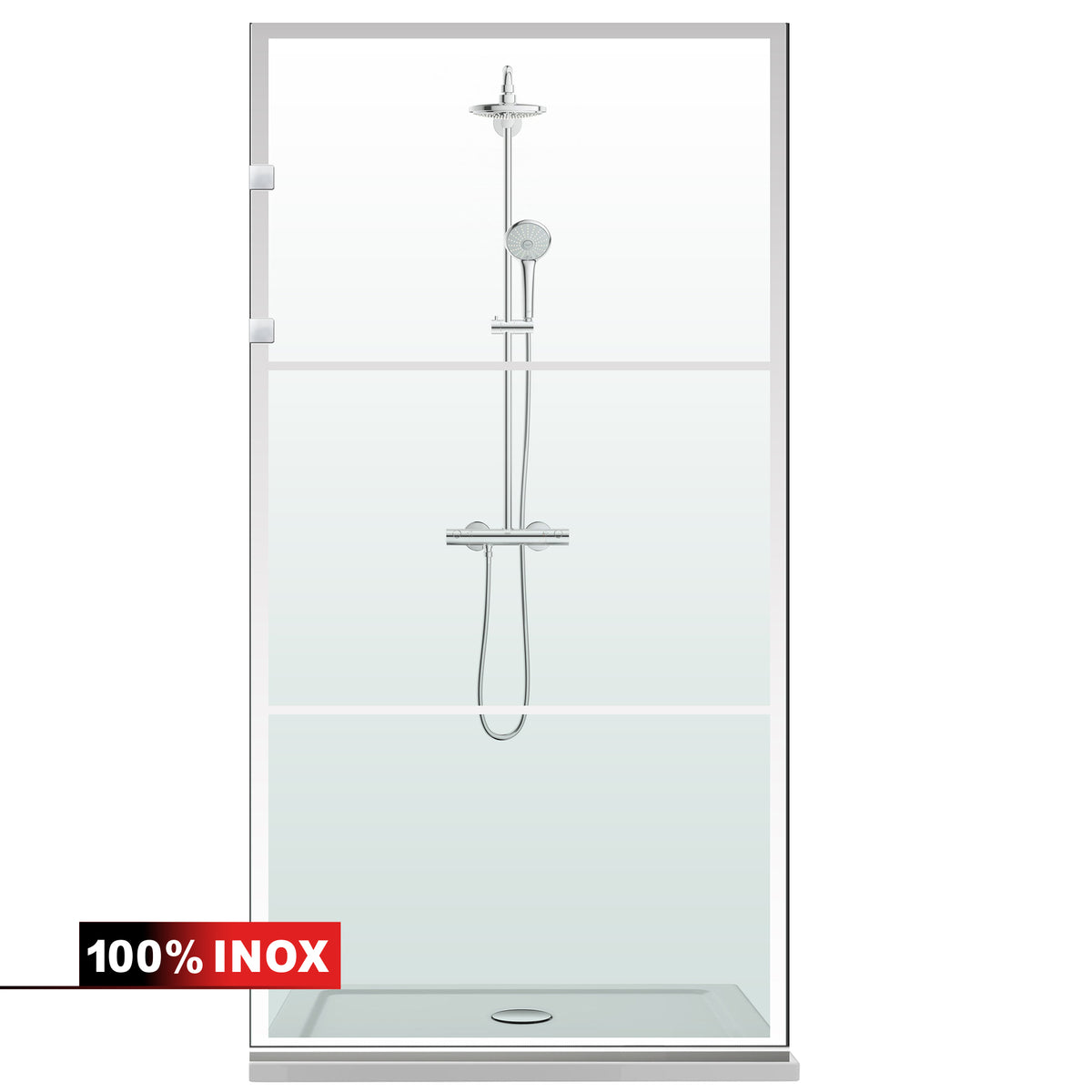 Parois de Douche Walk-in, Paroi de douche en Acier inoxydable, #Clair