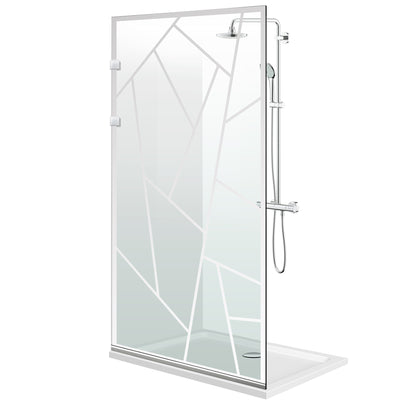 Paroi de douche walk-in Aqua Elegance ® INOX, modèle Atlas incolore, ferronnerie tout inox, verre clair, sécurisé