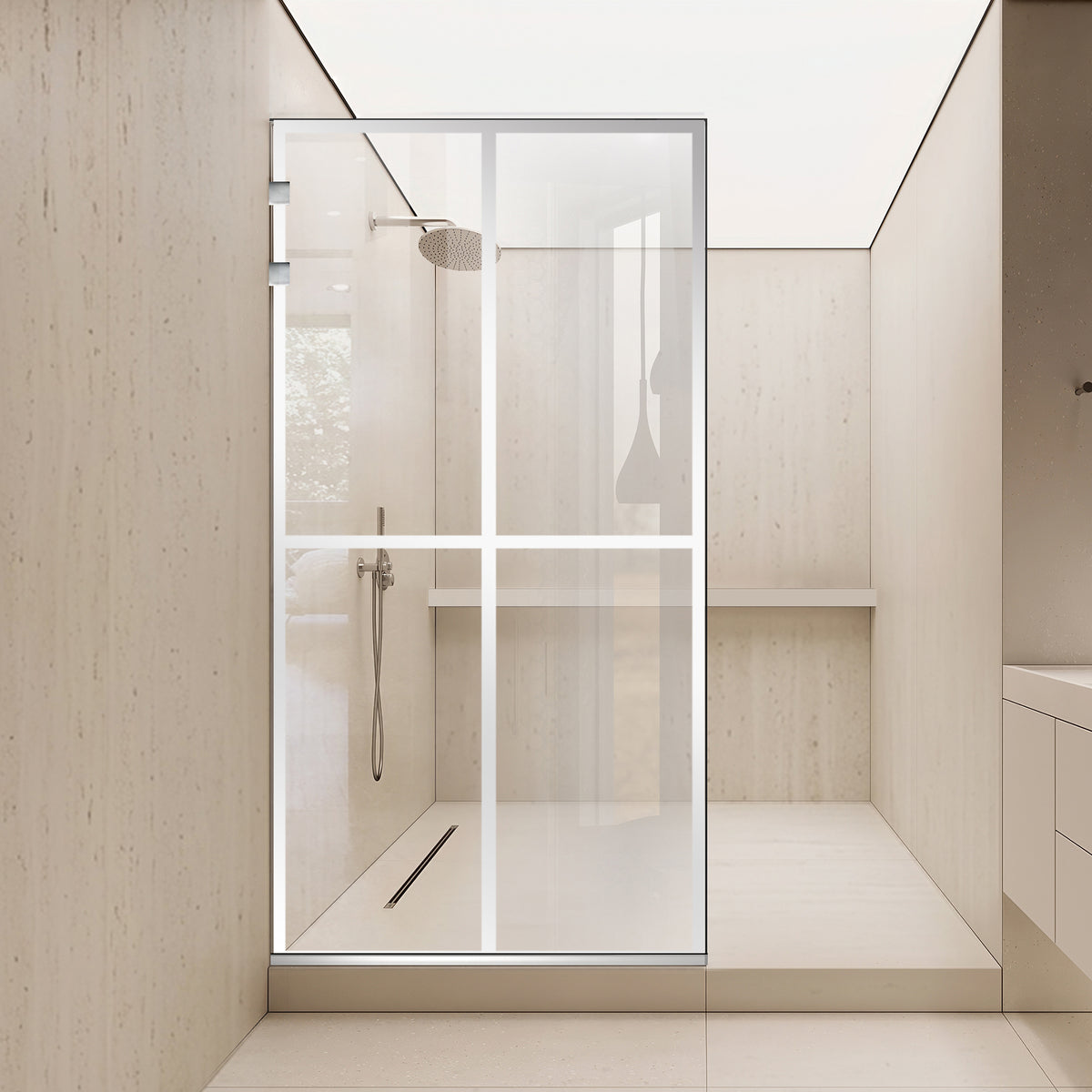 Parois de Douche Walk-in, Paroi de douche en Acier inoxydable, #Clair