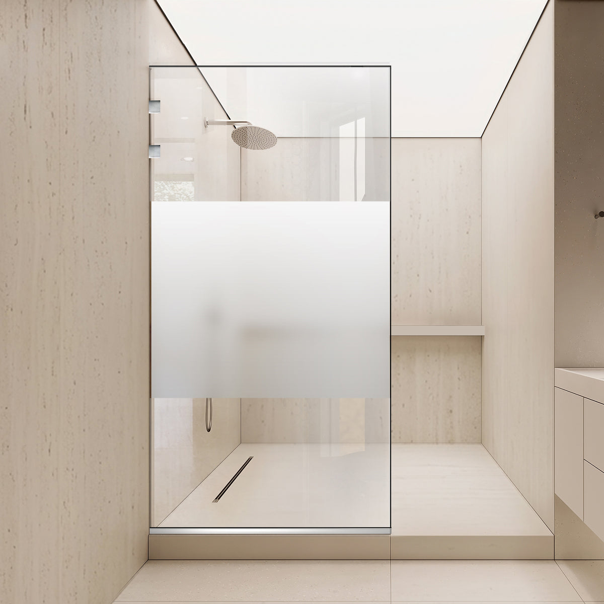 Parois de Douche Walk-in, Paroi de douche en Acier inoxydable, #Clair