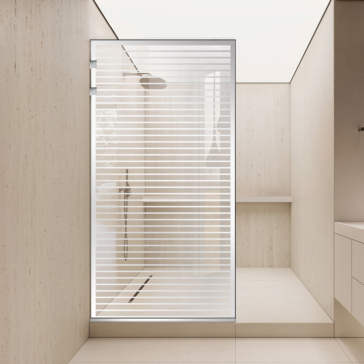 Parois de Douche Walk-in, Paroi de douche en Acier inoxydable, #Clair