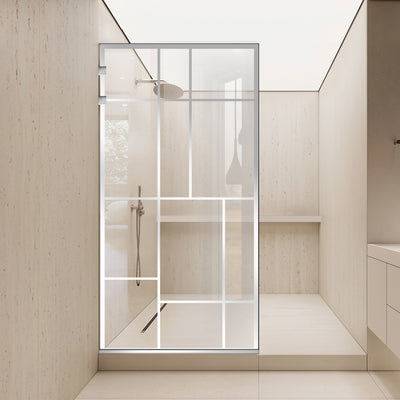 Parois de Douche Walk-in, Paroi de douche en Acier inoxydable, #Clair