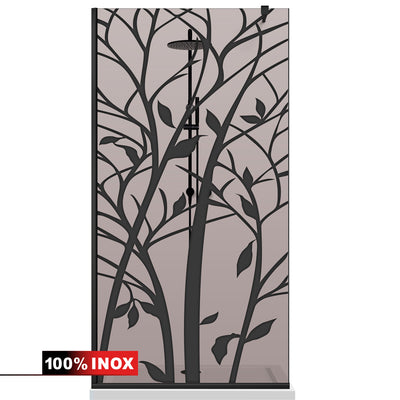 Paravan dus Walk-in, Perete dus  Negru, #Bronz #Bronz
