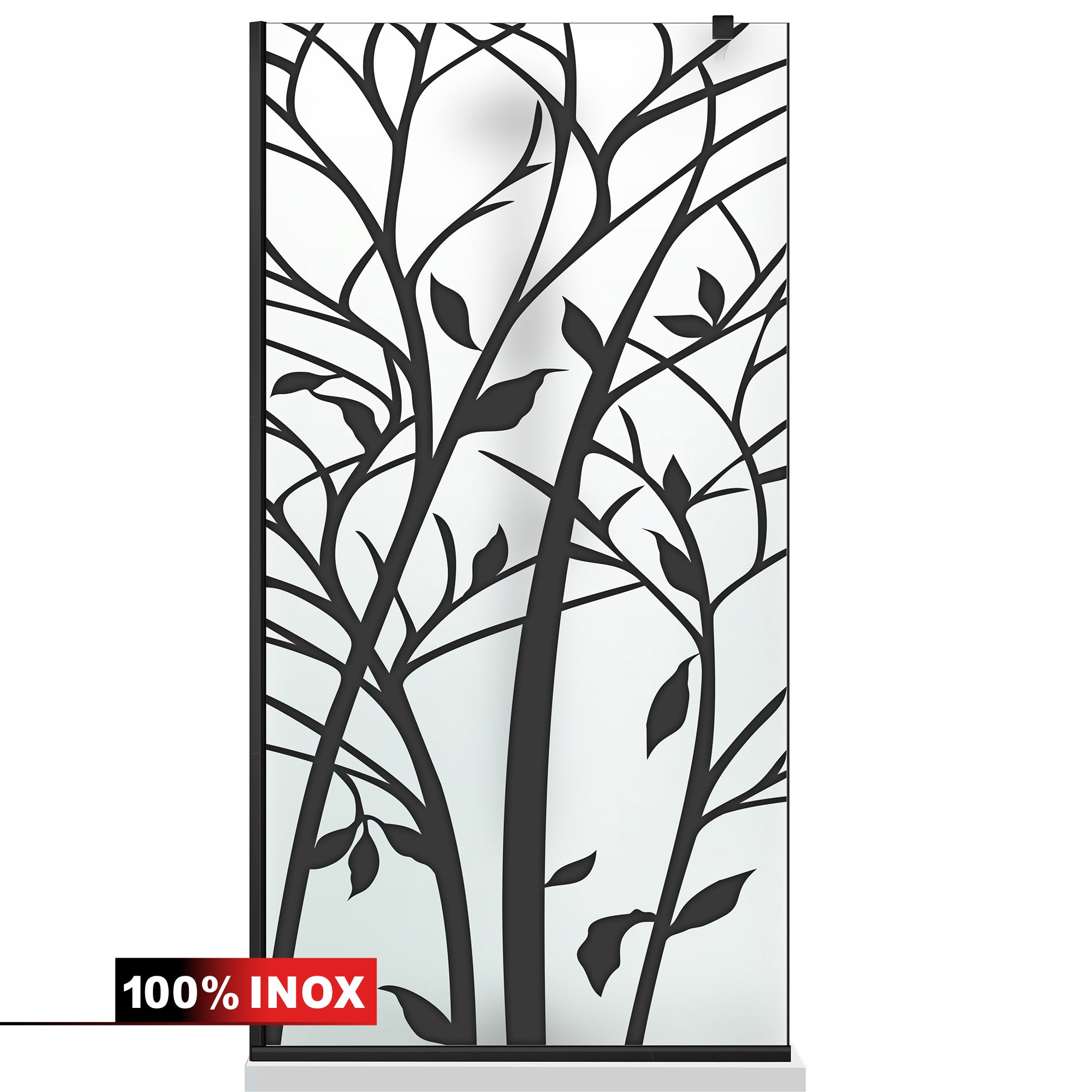 Paravan dus Walk-in, Perete dus  Negru, #Mat #Matt
