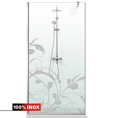 Paravan dus Walk-in, Perete dus  Inox, #Clara #Víztiszta
