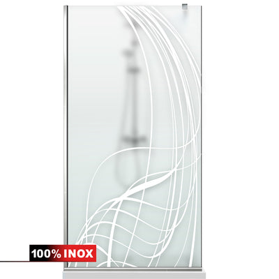 Paravan dus Walk-in, Perete dus  Inox, #Mata #Matt