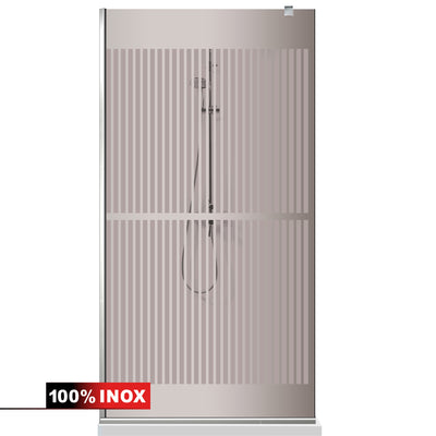 Paravan dus Walk-in, Perete dus  Inox, #Bronz #Bronz