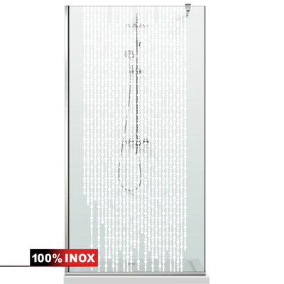 Paravan dus Walk-in, Perete dus  Inox, #Clara #Víztiszta