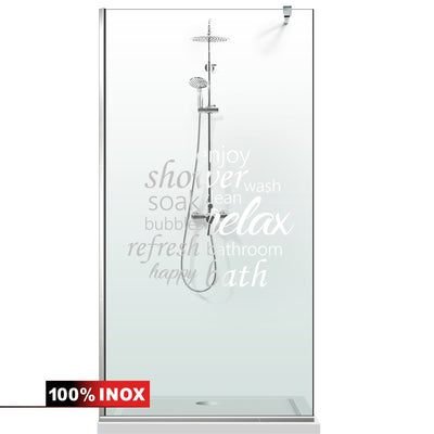 Paravan dus Walk-in, Perete dus  Inox, #Clara #Víztiszta