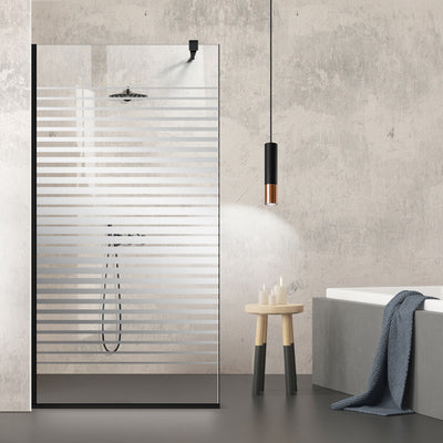 Paravan dus Walk-in, Perete dus  Negru, #Clara