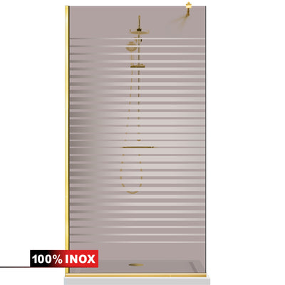 Paravan dus Walk-in, Perete dus  Auriu, #Bronz #Bronz