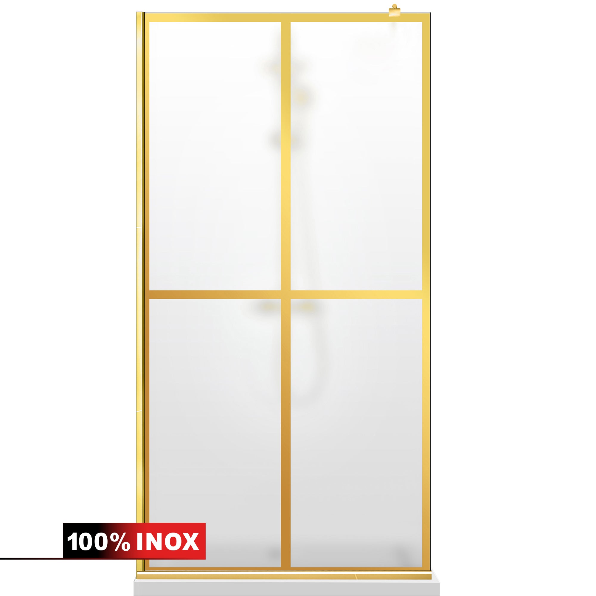 Paravan dus Walk-in, Perete dus  Auriu, #Mat #Matt