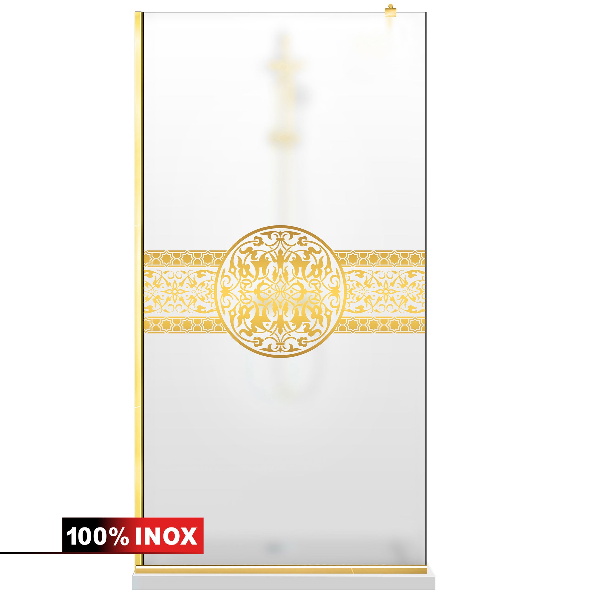 Paravan dus Walk-in, Perete dus  Auriu, #Mat #Matt