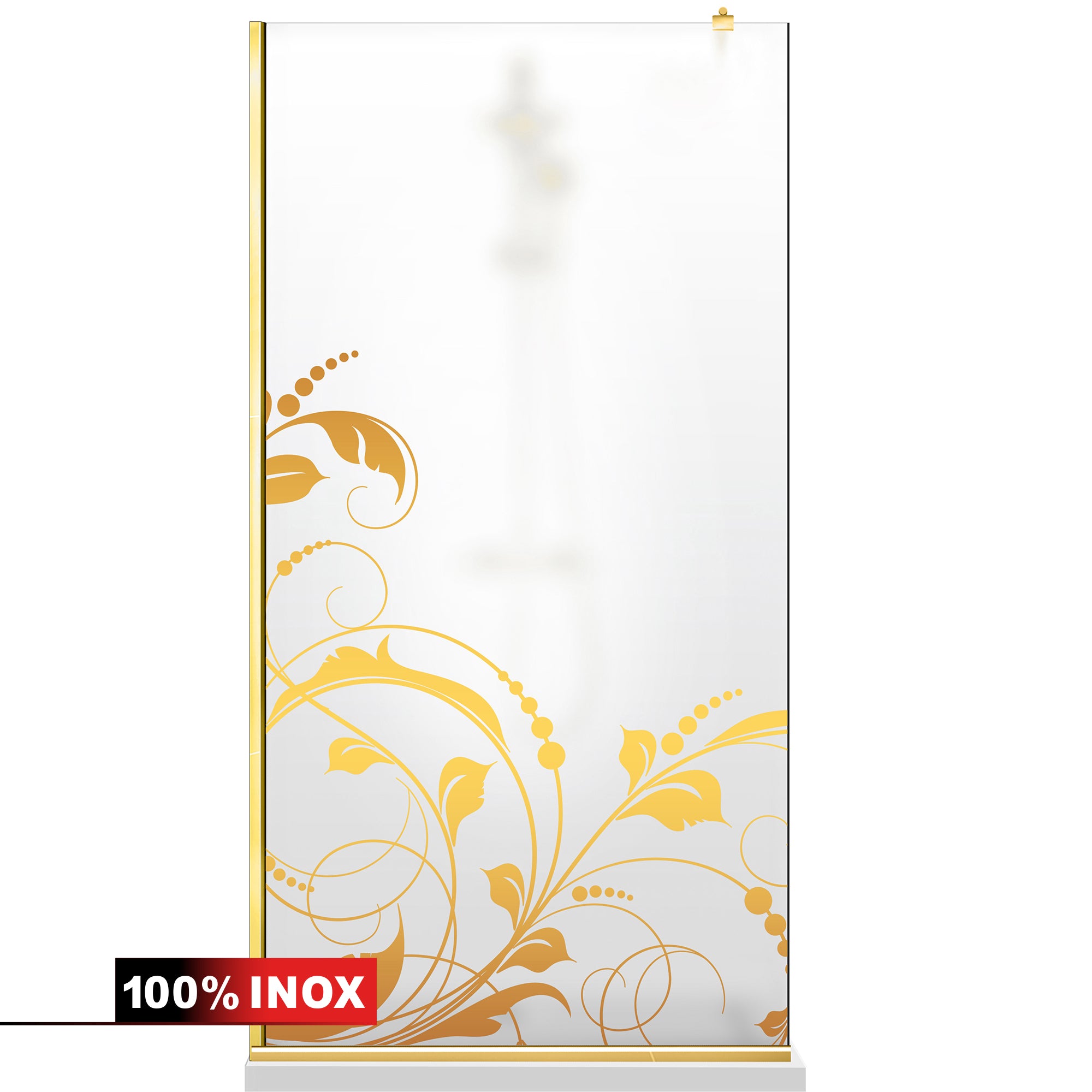 Paravan dus Walk-in, Perete dus  Auriu, #Mat #Matt