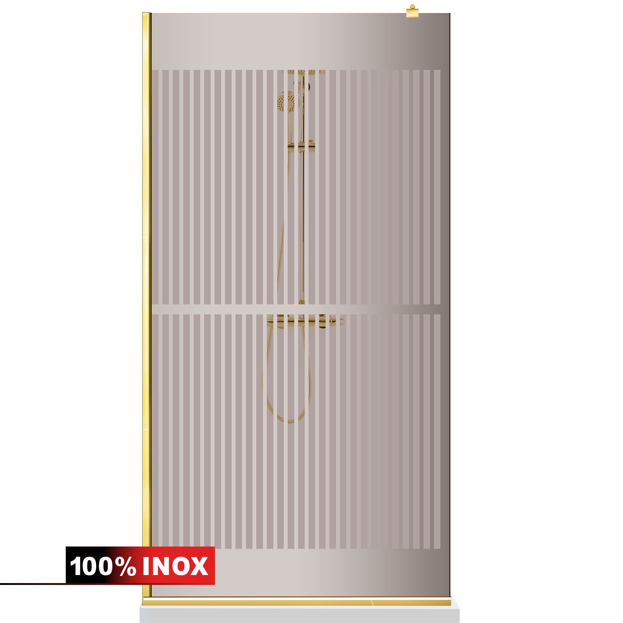 Paravan dus Walk-in, Perete dus  Auriu, #Bronz #Bronz