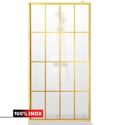 Paravan dus Walk-in, Perete dus  Auriu, #Mat #Matt