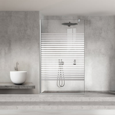 Paravan dus Walk-in, Perete dus  Inox, #Clara #Víztiszta