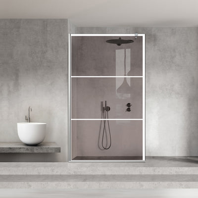 Paravan dus Walk-in, Perete dus  Inox, #Bronz #Bronz