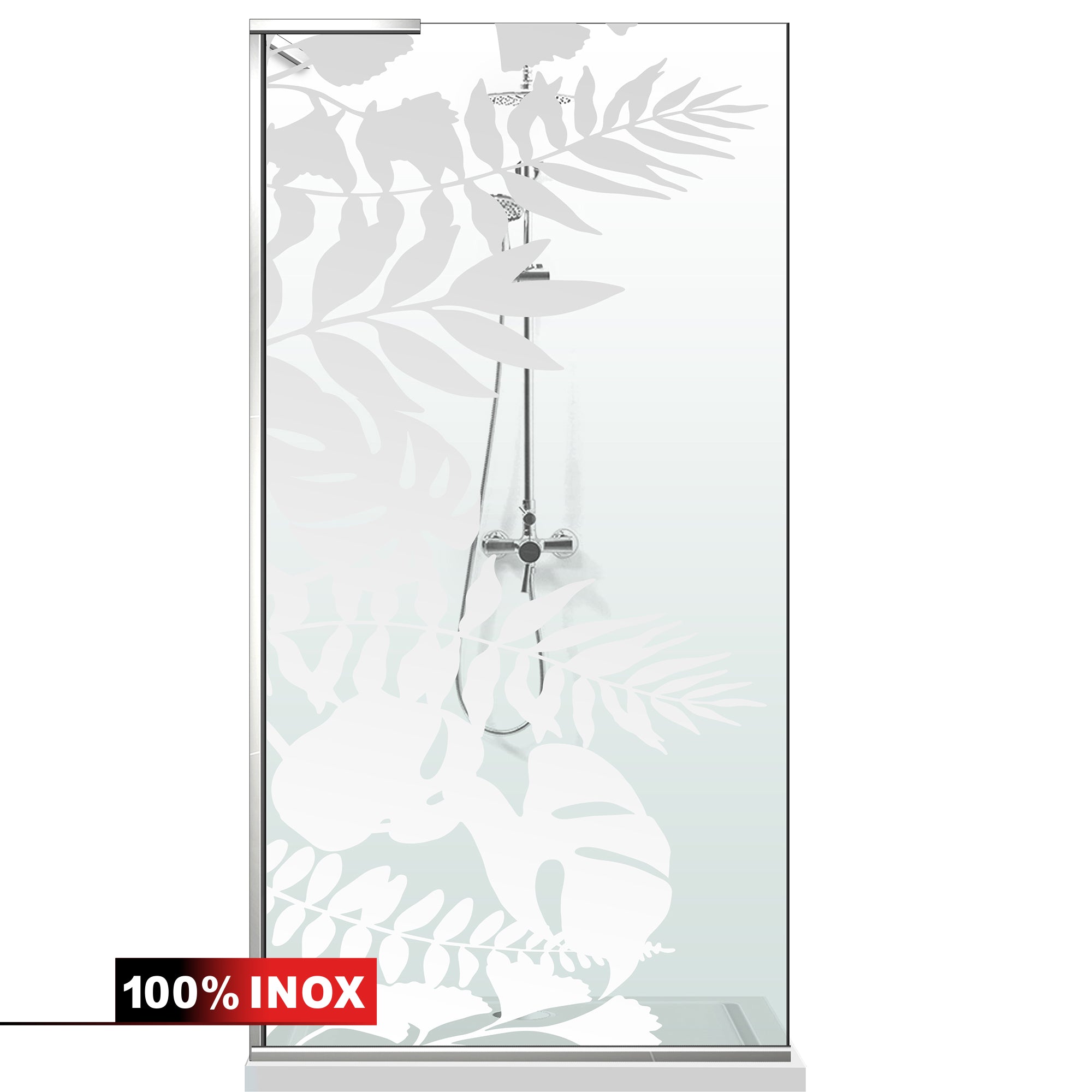 Paravan dus Walk-in, Perete dus Inox, #Clara #Víztiszta
