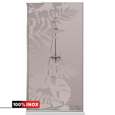 Paravan dus Walk-in, Perete dus Inox, #Bronz #Bronz