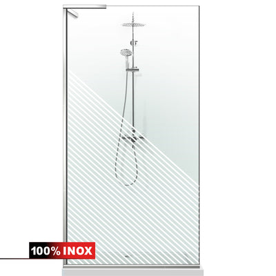 Paravan dus Walk-in, Perete dus Inox, #Clara #Víztiszta