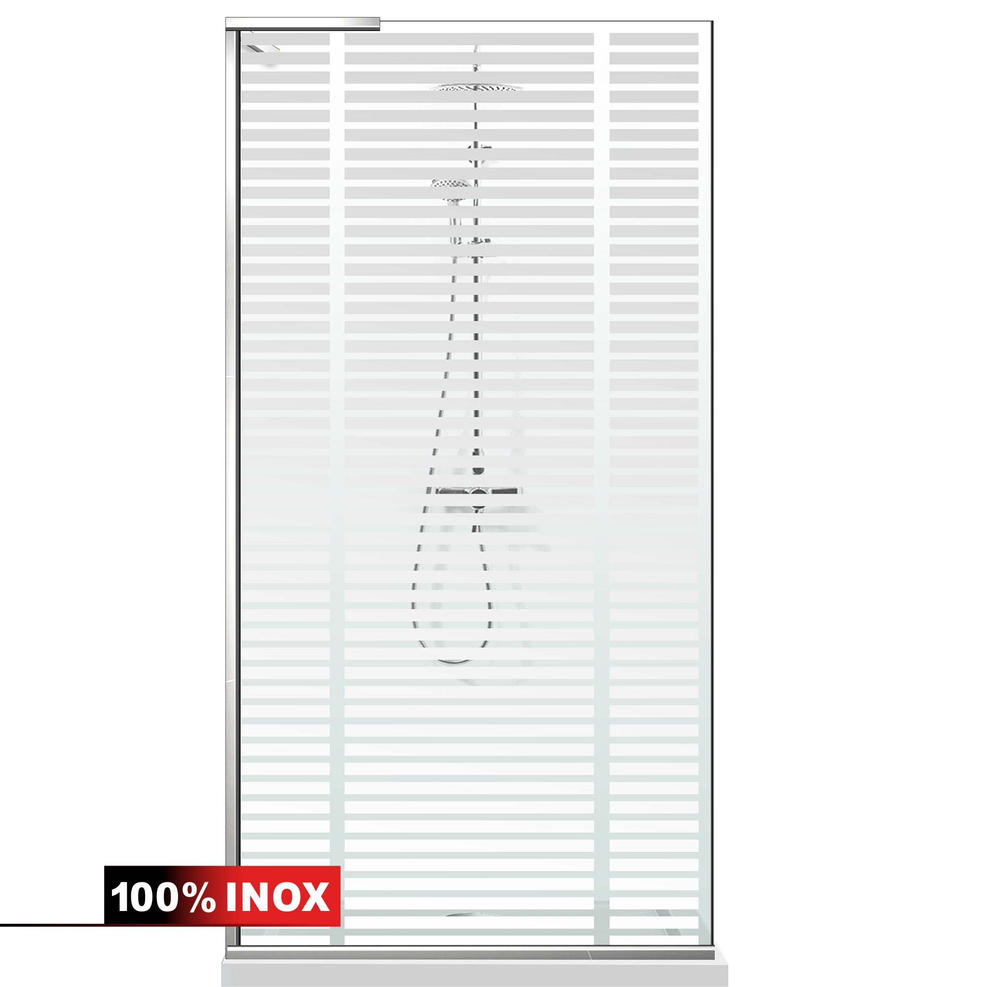Paravan dus Walk-in, Perete dus Inox, #Clara #Víztiszta