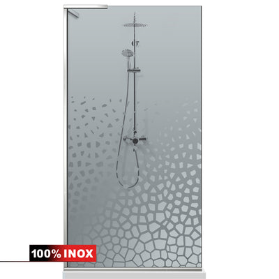Paravan dus Walk-in, Perete dus Inox, #Gri #Szürke