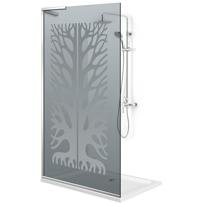 Paravan dus Walk-in, Perete dus Inox, #Gri #Szürke