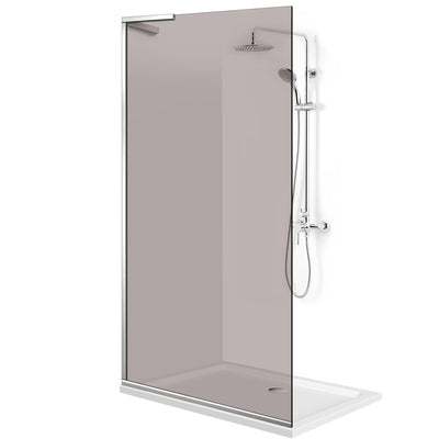 Paravan dus Walk-in, Perete dus Inox, #Bronz #Bronz