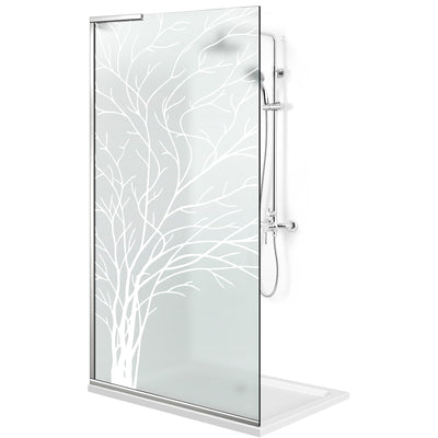 Paravan dus Walk-in, Perete dus Inox, #Mat #Matt