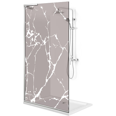 Paravan dus Walk-in, Perete dus Inox, #Bronz #Bronz