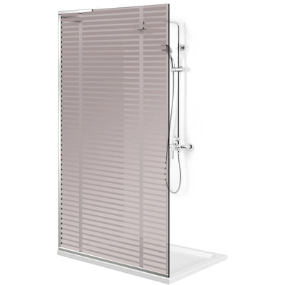 Paravan dus Walk-in, Perete dus Inox, #Bronz #Bronz